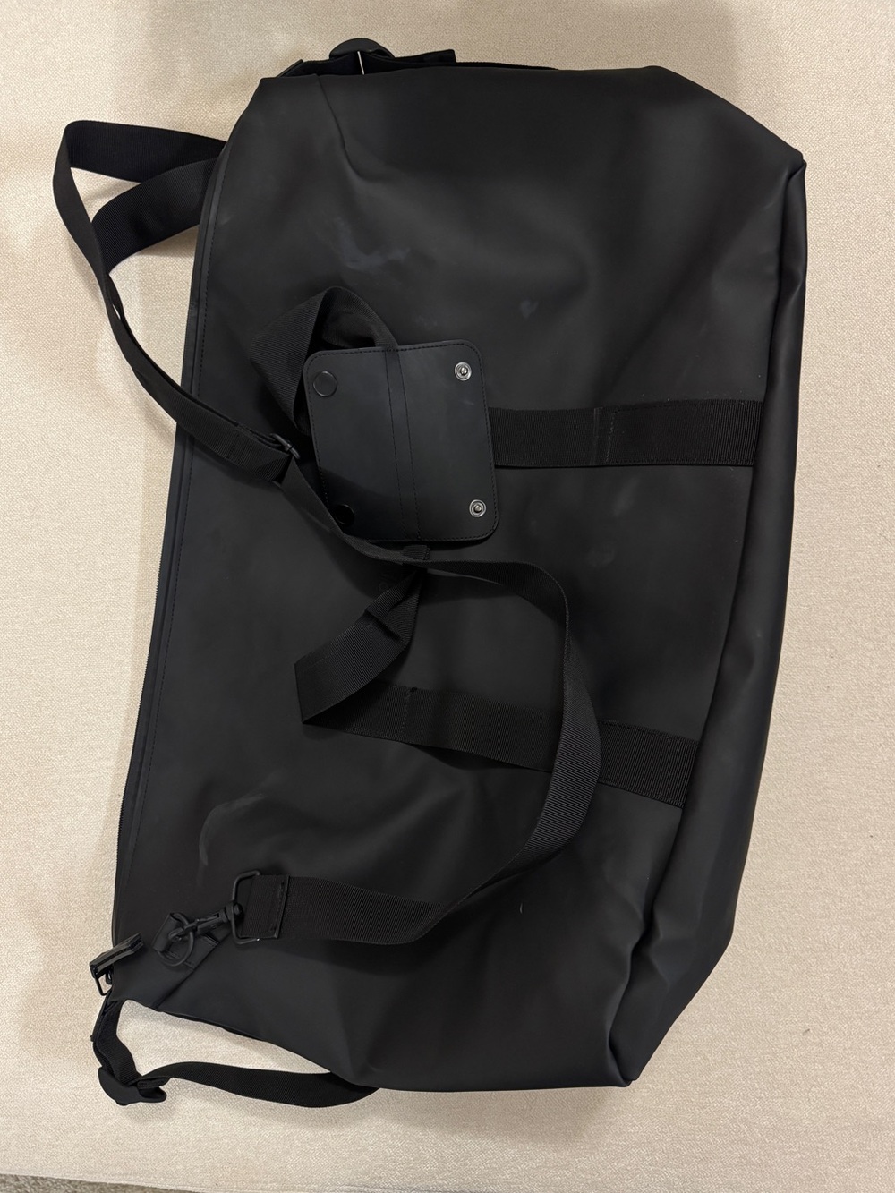 Rains Hilo Weekend Bag Black Travel Duffel Bag